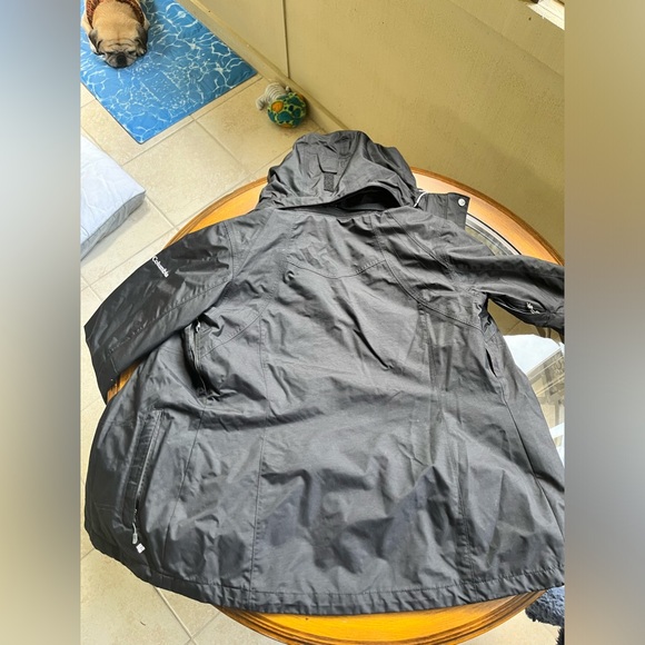 🌲COLUMBIA🌲- Black Omni-Heat Rain Shell Womens Large Used - Picture 11 of 13